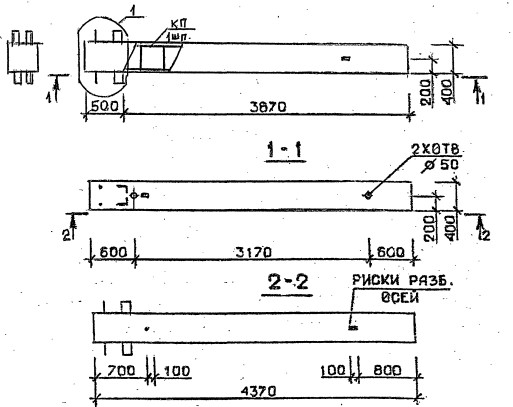 Колонна 1КБ 33.44-5-с Серия 1.020.1-2с/89