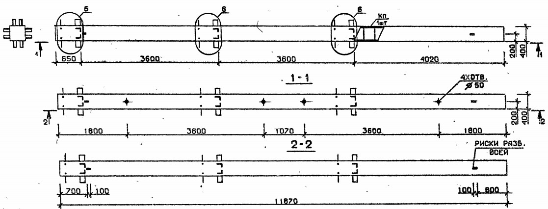 Колонна 2КБ 36.119-4-с Серия 1.020.1-2с/89